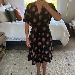 Anthropologie Black Dandelion Dress